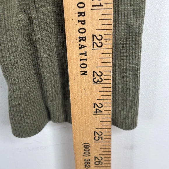 ASO Alt Bella Swan Olive Green Waffle Henley XL Twilightcore Long Sleeve Y2K Gap - Picture 10 of 11